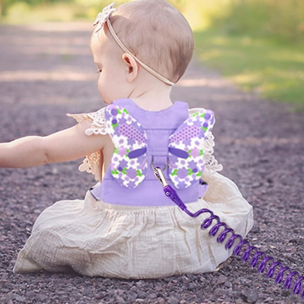 Lilla Toddler Sele med Anti-Lost Håndleddslenke Søt Butterfly Design for Kids Walking Assistant