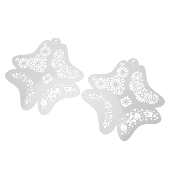 2 st Ansiktsmålningsschabloner Ihålig design Ansiktsmålning Stenciler Ansiktspårningsschabloner Mallar för kroppskonstmålning