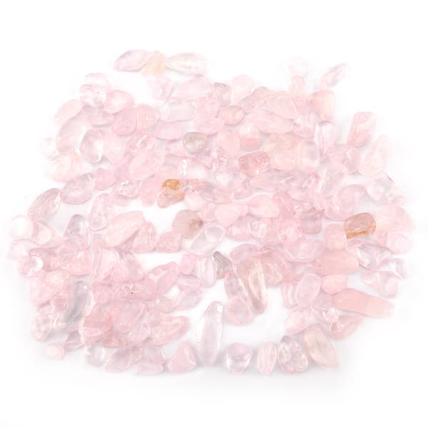 Tumblede stenchips knuste naturlige krystal kvartsstykker (pink)