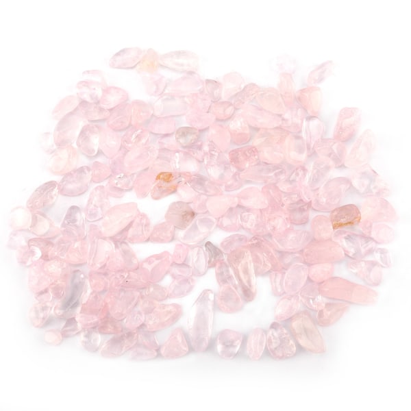 Tumlede steinbiter knuste naturlige krystallkvartsstykker (rosa)