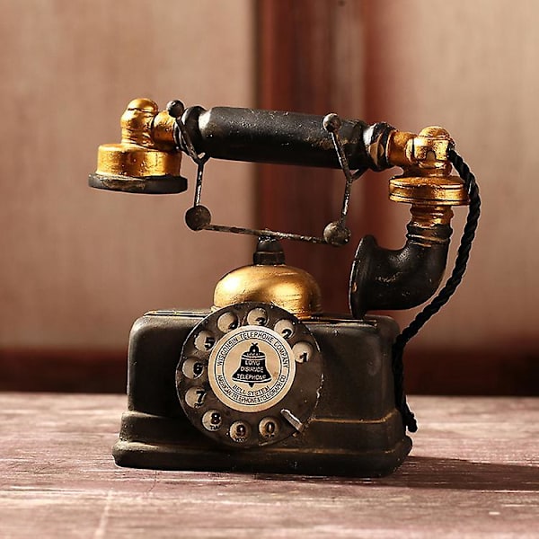 Retro Vintage Rotationstelefon Väggdekor Modell