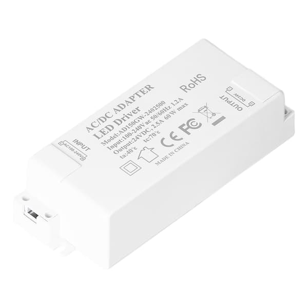 LED-driver DC24V 2,5A 60W LED-lystransformator DIY-lampe drivende strømforsyning AC100-240V