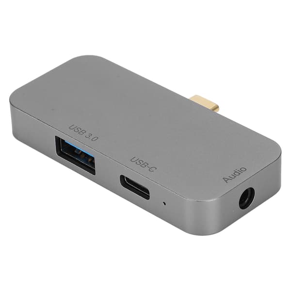 4 i 1 USB-C Hub Grå Multifunktionell Expansionsdocka Typ-C till HDMI-kontakt 60W PDGrå
