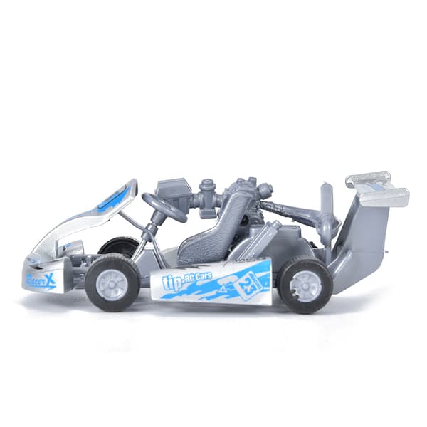 1:32 Skala Legering Bilmodel Høj Go Kart Racerbil Træk Tilbage Legetøjsmodel (Sølv)