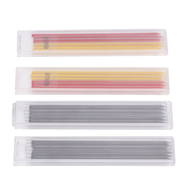 24stk Carpenter Pencil Refill Rød Gul Svart Marking Scribing Tool Set Kit for Trebearbeiding