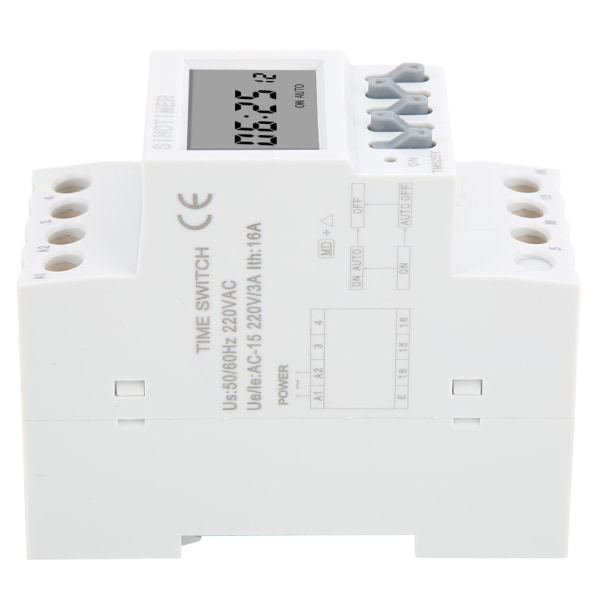 TM625Y Årssyklus Timer Relé Strømbryter Timer Din Rail 12 På 12 Av AC220V