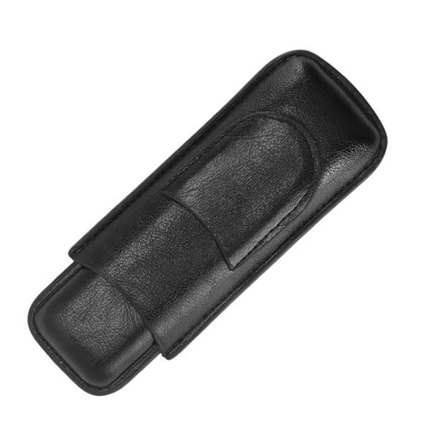 Elegant 2-fingers cigarrhållare i läder, ingen blekning, bärbar för resor