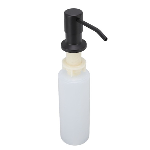 300 ml køkkenvask sæbedispenser rustfrit stål 360° rotation multifunktionel sæbedispenser til køkken sort
