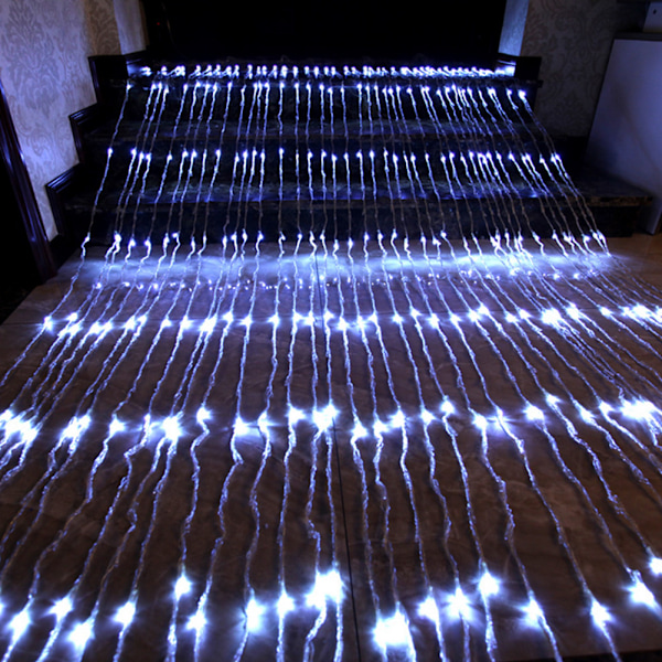 3x3 meter utendørs vanntett 336LED fossefall lysslynge bakgrunnsdekorasjon EU-plugg 220V hvit