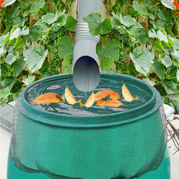 (97 Cm Diameter Svart)Regnsisternenett, Regnfat Nett Regnfat Nettdeksel Regnsisterne Regnfatnett For Utehage