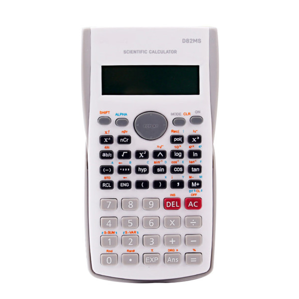 Videnskabelig lommeregner To linjers display Brøkberegning Automatisk nedlukning 12 bit funktion lommeregner til studerende Hvid