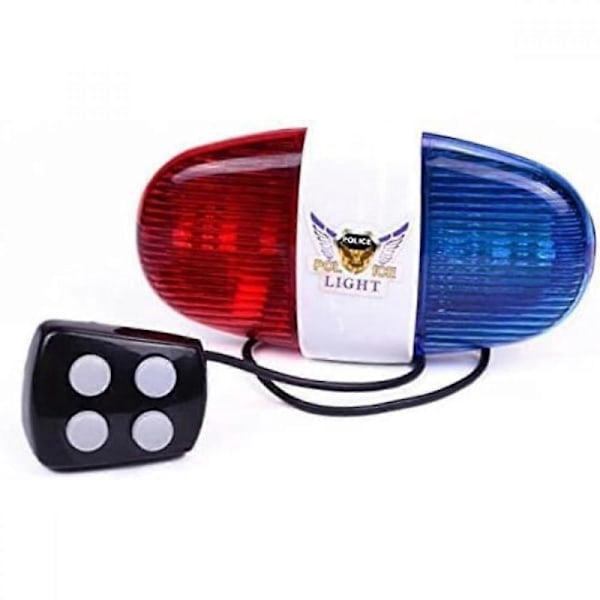 Cykel LED-lampa Cykel Elektrisk Signalhorn 4 Ljud 6 LED Cykling Polis Siren Elektrisk Lampa Cykelutrustning Tillbehör B2 ZD V