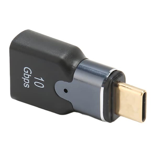 Magnetisk USB hun til Type C-adapter 10 Gbps transmission aluminiumslegering lille kompakt 3A Type C-adapter med lyseffekt