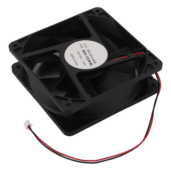 BERM Højtydende køleventilator Hurtig varmeafledning ABS-hus 2400-2500RPM kabinetventilator til computer DC12V