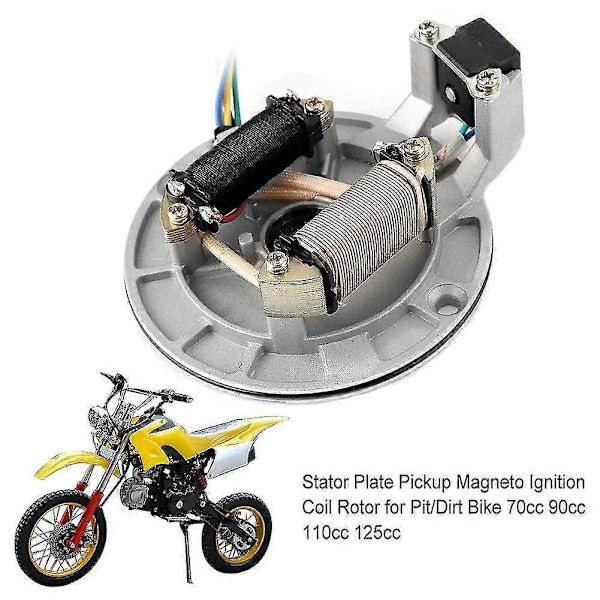 Statorspole, Statorplatta Pickup Magneto Tändspole Rotor För Pit/Dirt Bike 70cc 90cc 110cc Tändning Magneto Statorplatta