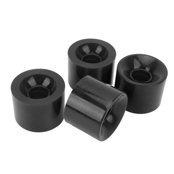 4 stk. PU skateboardhjul udskiftning støjsvag multifunktionel land surfboard rulle caster sort