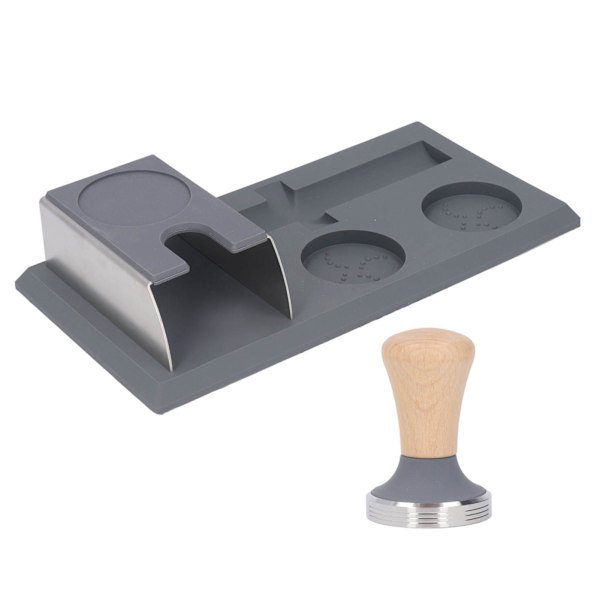 Grå kaffekværn tamper måtte pad silikone kaffekværn hjørne måtte kaffekværn tamper station til kaff tilbehør tamper måtte med 58mm tamper