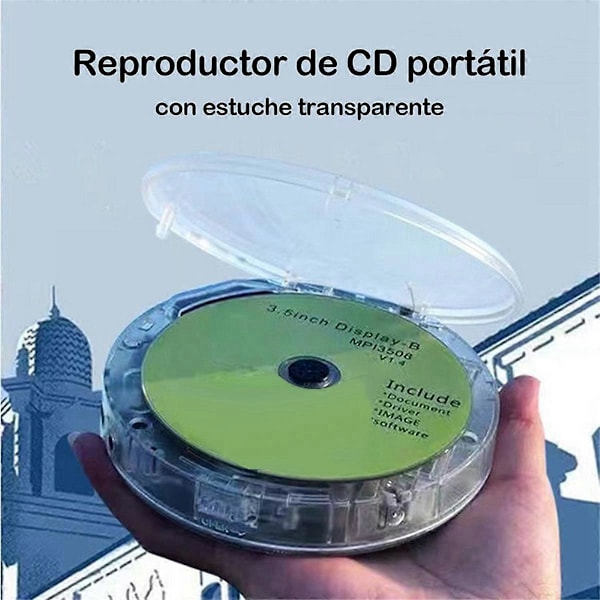 Bärbar Bluetooth CD-spelare Transparent Högtalare