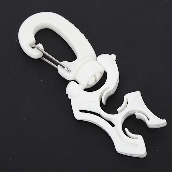 Plastic Scuba Diving BCD Åndedrætsregulator Slangeholder Quick Release Spænde Fast Krog Tilbehør Hvid