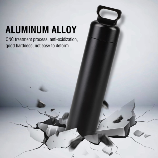 Vattentät aluminiumlegering pillerflaska medicinbehållare hållare för utomhusöverlevnad