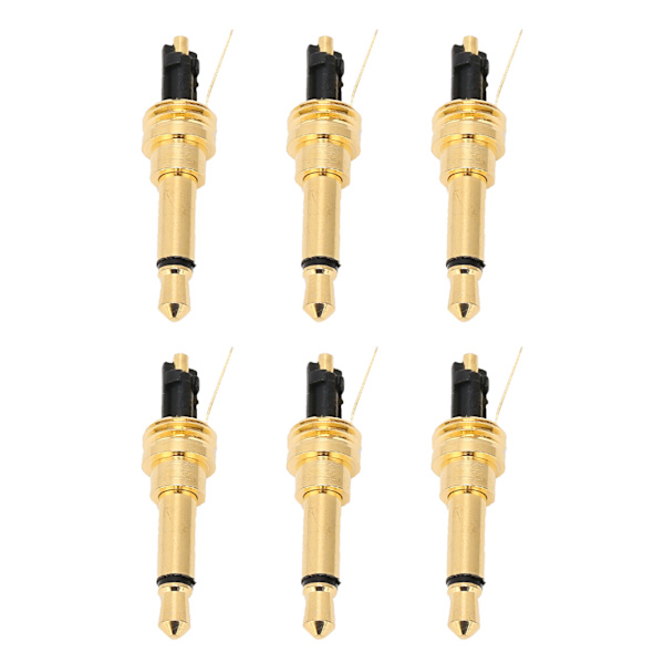 100 stk. 2-polet 3,5 mm mono hovedtelefonstik stik udskiftning DIY AUX adapter reparation