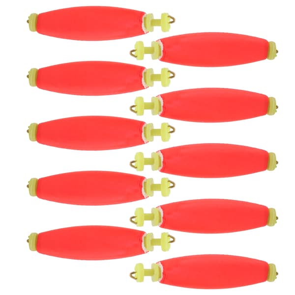 10 stk. EVA Fiskeskum Fjeder Flåd Bobber Multifunktionelle Fiskefoder Agn Oval Type