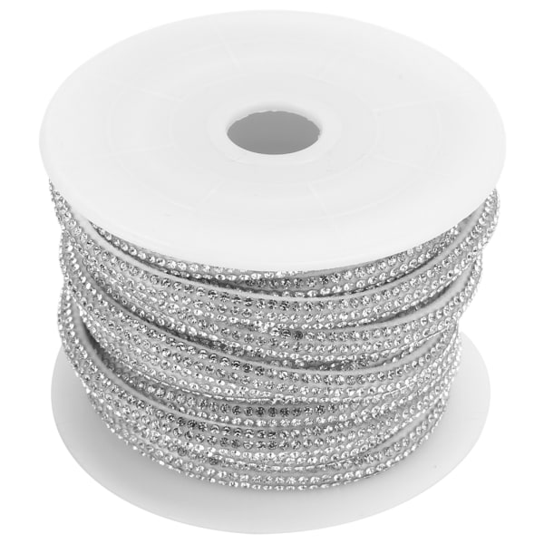 5 Yards Rhinestones Chain Crystal Rhinestones Ribbon DIY Tøj Dekoration Tilbehør Hvid