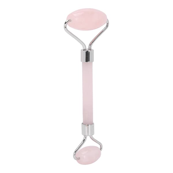 Jaderulle Sten Dobbeltendet Ansigtsmassager Anti-Aging Hudløftende Værktøjer (Sølv)