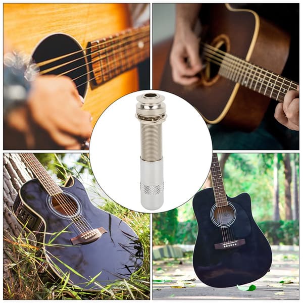 Guitar End Pin Endpin 1/4in Gevind Cylinder til Guitar Rem Lukning Stik og Bas Tilbehør