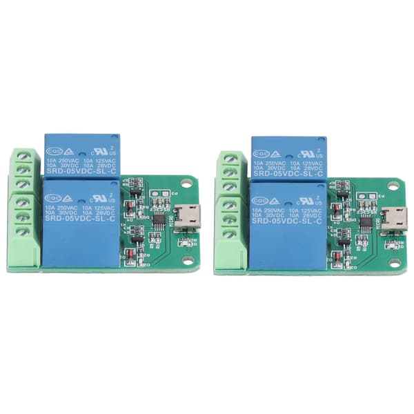 2 stk. relæmodul 2 kanaler 5V Plug and Play USB PC intelligent kontrol elektrisk relæ