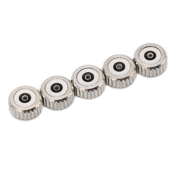 Klockkrona Reservdelar Silver Guld Stål Klockhuvud för Klockbytesaccessoarer 6mm Platt Hål
