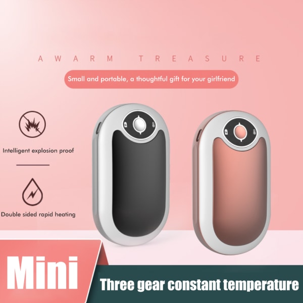2 in 1 -kädenlämmitin USB -ladattava power 3-tasoinen lämpötilasäädettävä sähköinen lämmitin