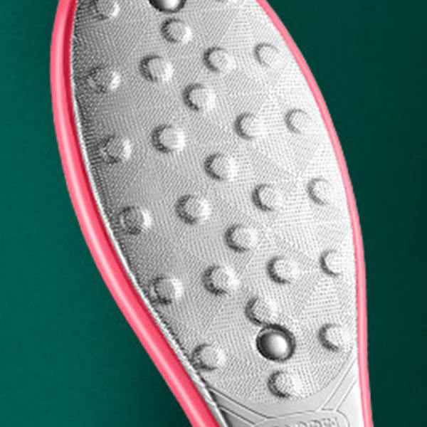 Dobbeltsidet fodrasp Rustfrit stål Fod Callus Remover til fjernelse af hård hud Rose Red