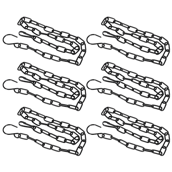 6 stk hagekasser hengende kjede blomsterpotte kurv erstatning jern slynge kjede med krok