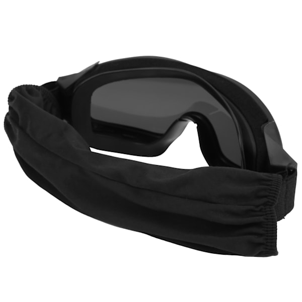 Taktiske støvtette vernebriller Slagfast antieksplosjons militærbriller (Verre gris à cadre noir )