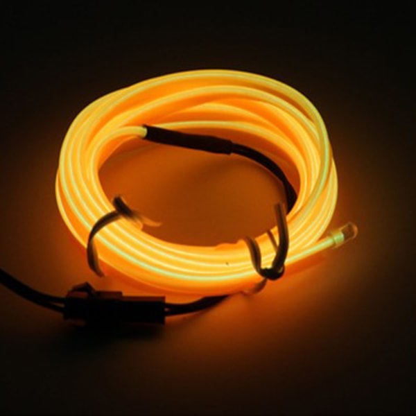 Bil LED-stribelys Luminous 9,8ft Fleksibel Ambient Strip Lampe til Bilindretning Gul