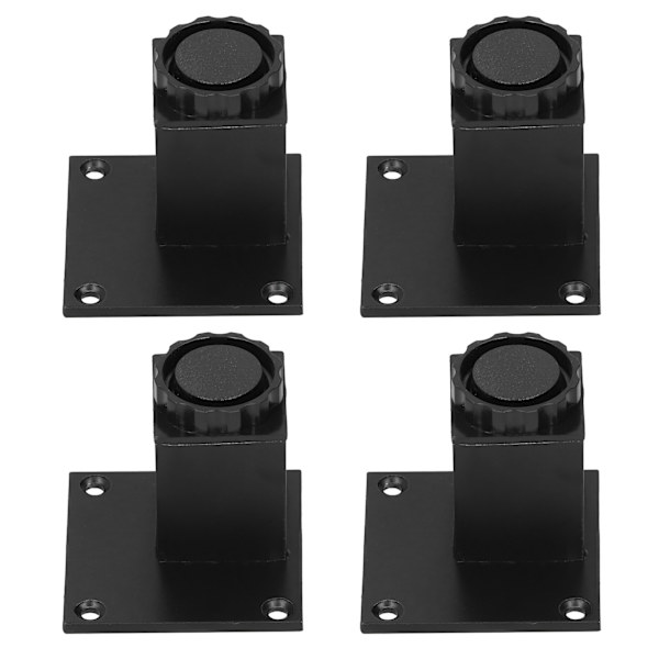 4 st/ set Möbelben Justerbar höjd Aluminiumlegering fyrkantigt stöd för soffskåp 60 mm