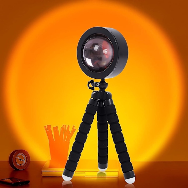 Solnedgangsprojektorlampe: Multifarvet LED Solnedgangsprojektion til Soveværelse, Fotografering, Fest, Tiktok Live