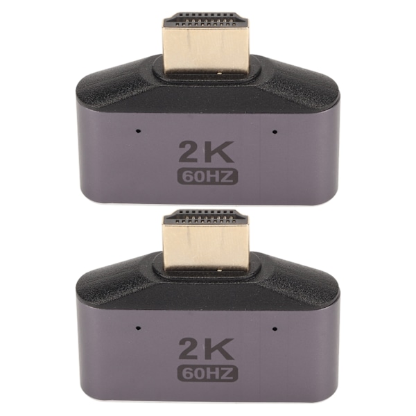 HD Multimedia Interface 1 til 2 Adapter Han til Dobbelt Hun 2K 60Hz Video Splitter med Indikatorlys 2 stk.