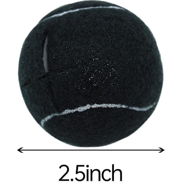 4 stk. Ferdigkuttet Tennisballer kompatible med Møbelben og Gulvbeskyttelse, Kraftige Slitesterke Filtpute Glide Trekk - B4 Svart