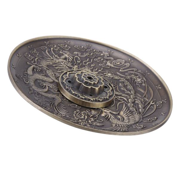 Sinklegering Røkelsespinne Brenner Holder Dragemønster Røkelsestav for Soverom Temple Bronse