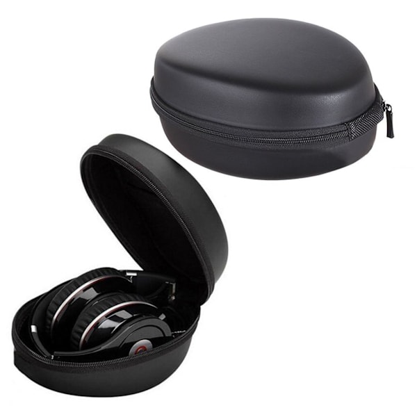 Hörlurar Resväska Stöttålig Reptålig Bärbar EVA Headset Förvaringsväska med Nätväska för Fällbara Hörlurar