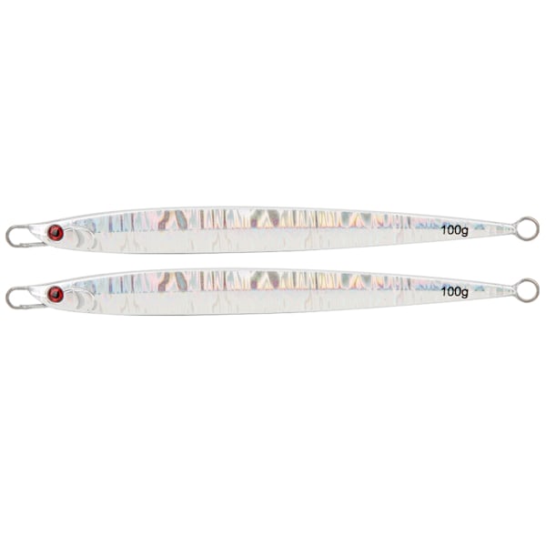 2 stk Simulering Fiskeform Lure Agn Fiskeutstyr Vivid Swimming Posturesilver