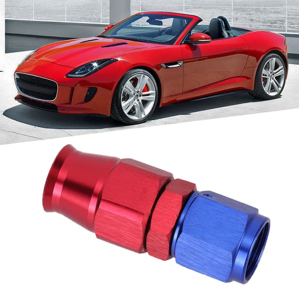 AN6 Slangeendebeslag Svingbar Kjøleolje Drivstoffadapter for Teflon 0°