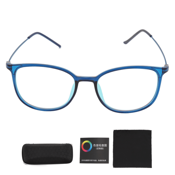 Rød Grøn Blindhedsbriller Blå Full Frame Super Light High Contrast Farve Svaghedsbriller med testkort