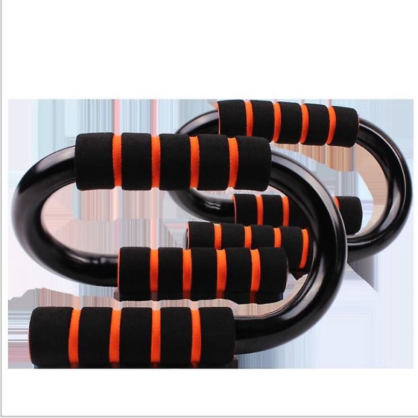S-formede push-up stativer - 1 par, 10,4 cm X 11,4 cm, skumgrebsstøttestænger til træning af bryst, arm og skulder