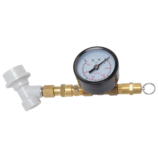 Øl Bryg Justerbar Trykaflastningsventil Cola Keg Trykmåler Øl Keg Regulator 0‑15PSI