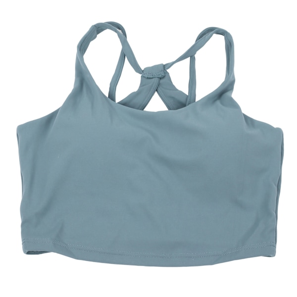 Kvinner Kryss Rygg Sports BH Jente Sports BH for Yoga Fitness Trening Sport Tilbehør Blå-Grønn XL