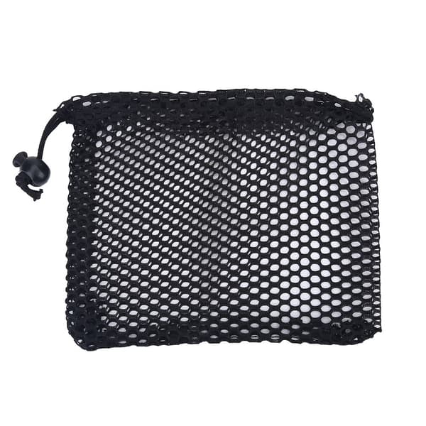 Sort Nylon Mesh Snørepose Golfbolde Holder Opbevaringspose (S)