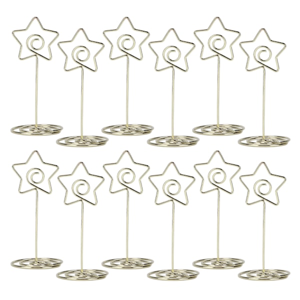 12 st Memo Folder Golden Star Desktop Rund Anteckningshållare Folder Bröllopskort Hållare